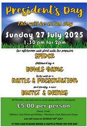 PRESIDENTS DAY - 27th JULY