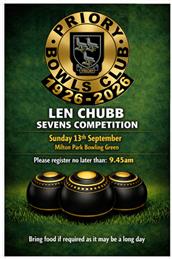 Don't forget the Len Chubb Sevens this Sunday