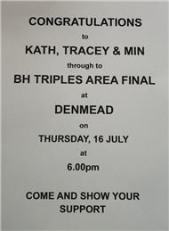 Congratulations to our three girls - well done