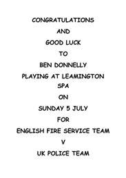 Good Luck and Enjoy Ben